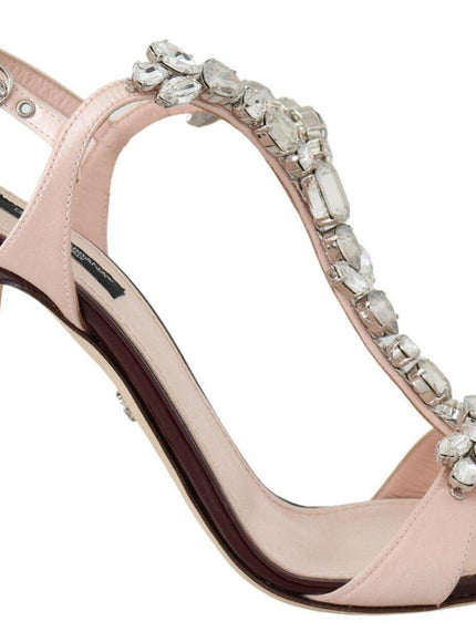 Dolce & Gabbana Pink Crystals Heels Keira Sandals