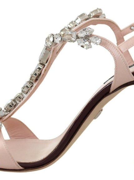 Dolce & Gabbana Pink Crystals Heels Keira Sandals