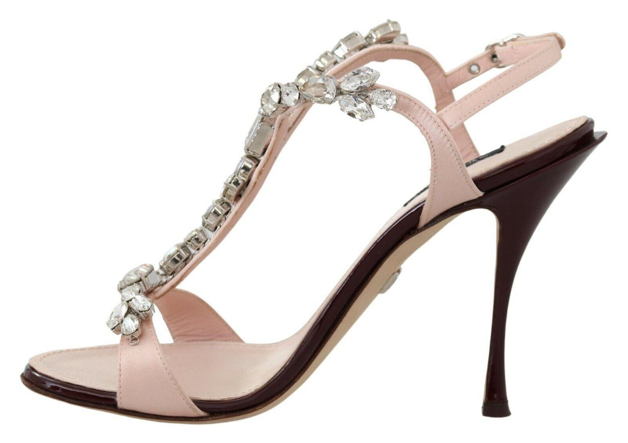 Dolce & Gabbana Pink Crystals Heels Keira Sandals - Ellie Belle