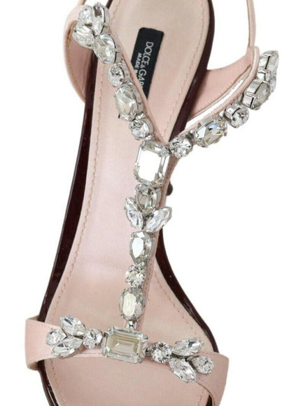Dolce & Gabbana Pink Crystals Heels Keira Sandals