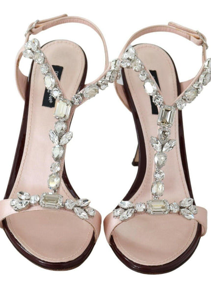 Dolce & Gabbana Pink Crystals Heels Keira Sandals