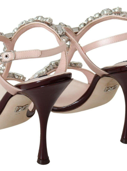 Dolce & Gabbana Pink Crystals Heels Keira Sandals