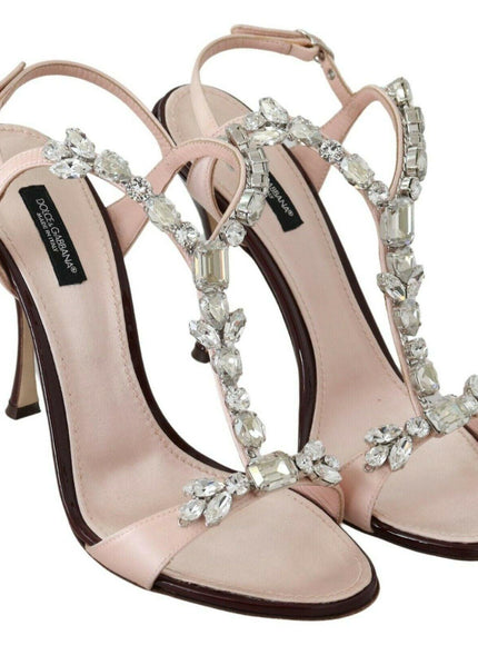 Dolce & Gabbana Pink Crystals Heels Keira Sandals