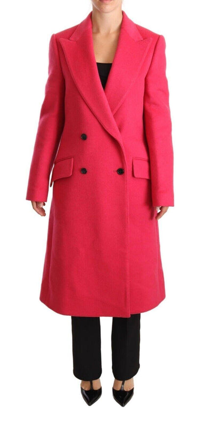 Dolce & Gabbana Pink Double Breasted Trenchcoat Jacket - Ellie Belle