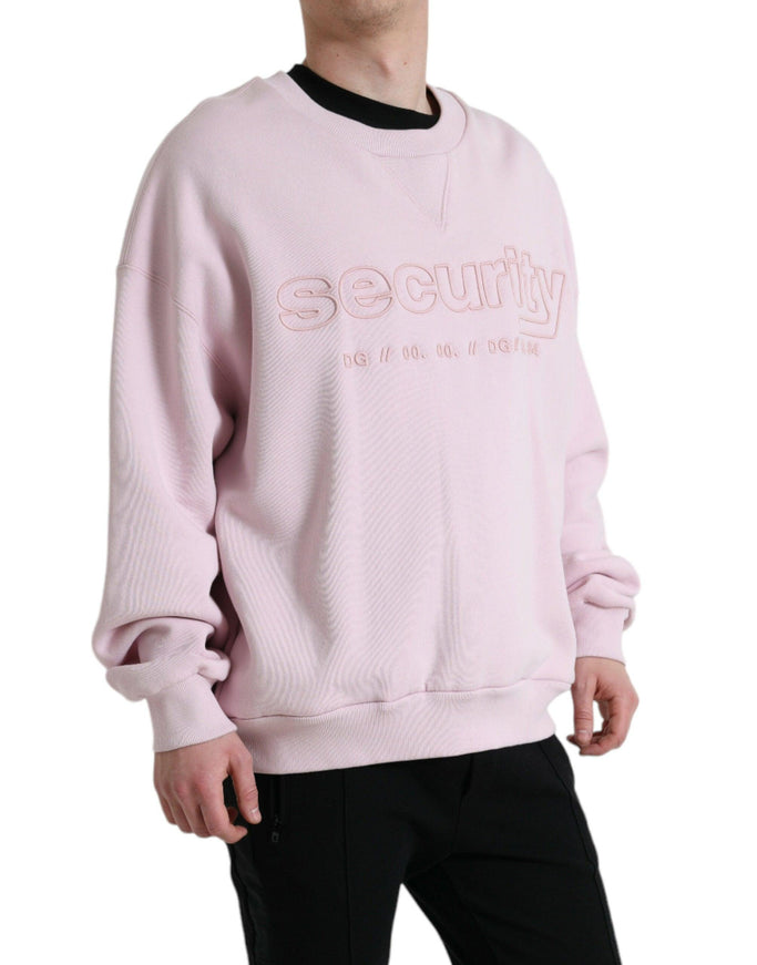 Dolce & Gabbana Pink Embroidered Crew Neck Pullover Sweater - Ellie Belle