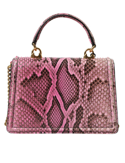 Dolce & Gabbana Pink Exotic Leather DEVOTION HEART Top Handle Shoulder Bag - Ellie Belle