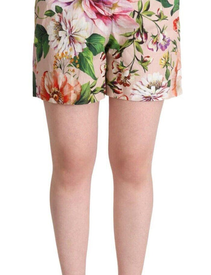 Dolce & Gabbana Pink Fiori Cotton Mid Waist Bermuda Shorts - Ellie Belle