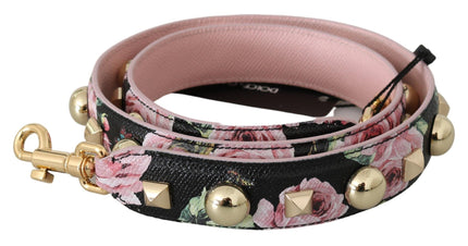 Dolce & Gabbana Pink Floral Leather Stud Accessory Shoulder Strap - Ellie Belle