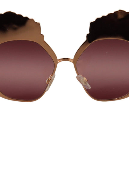 Dolce & Gabbana Pink Gold Rose Sequin Embroidery DG2202 Sunglasses