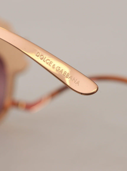 Dolce & Gabbana Pink Gold Rose Sequin Embroidery DG2202 Sunglasses