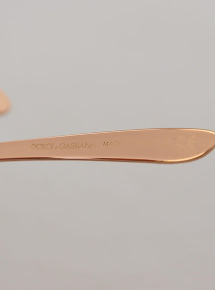 Dolce & Gabbana Pink Gold Rose Sequin Embroidery DG2202 Sunglasses