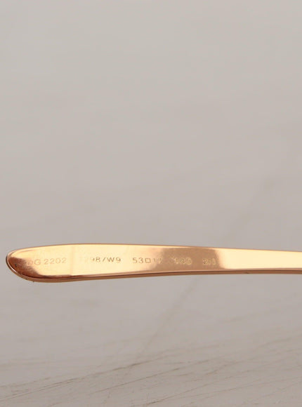 Dolce & Gabbana Pink Gold Rose Sequin Embroidery DG2202 Sunglasses