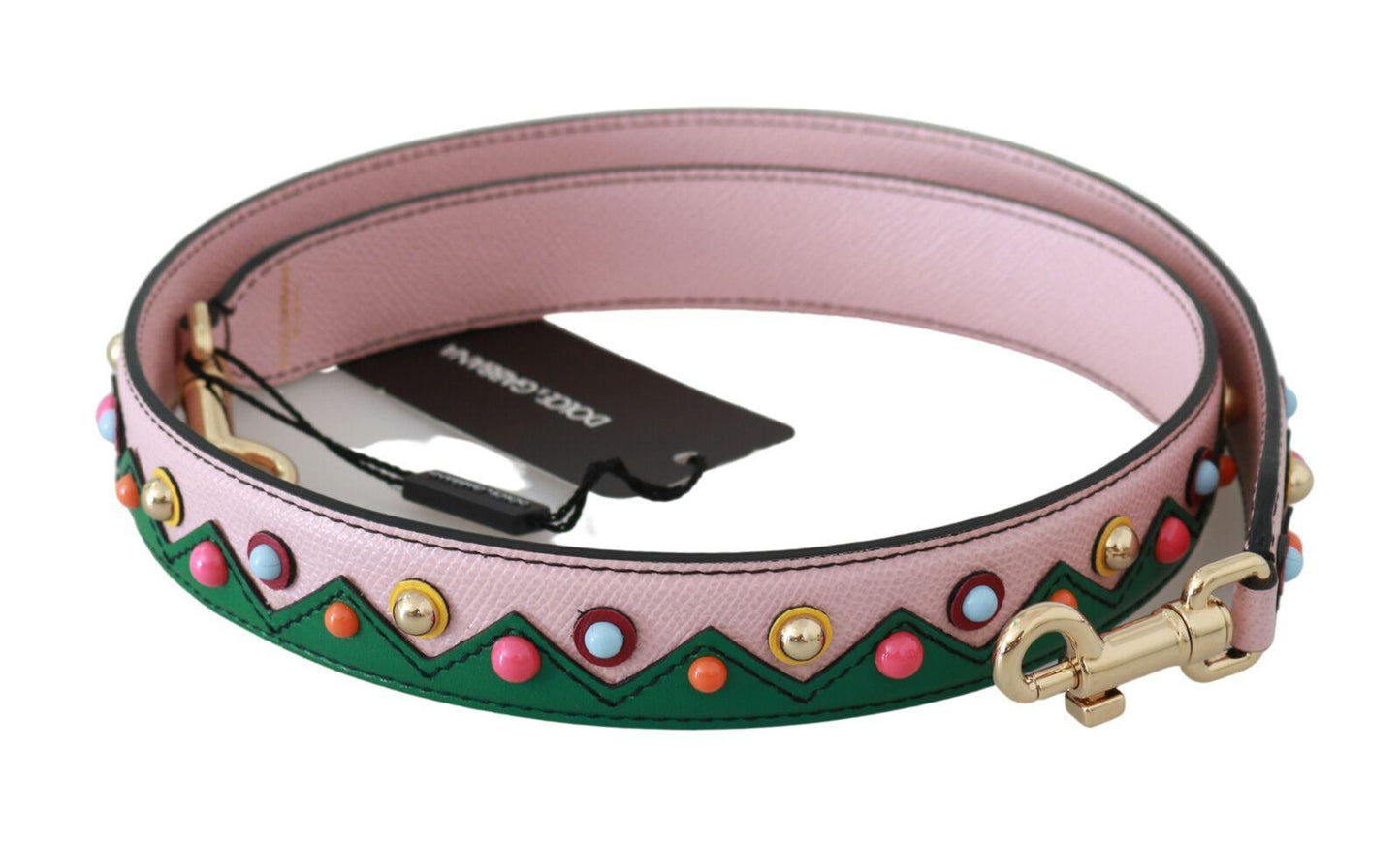 Dolce & Gabbana Pink Green Bead Handbag Accessory Shoulder Strap - Ellie Belle