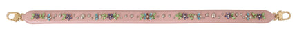 Dolce & Gabbana Pink Leather Crystal Stud Accessory Shoulder Strap - Ellie Belle