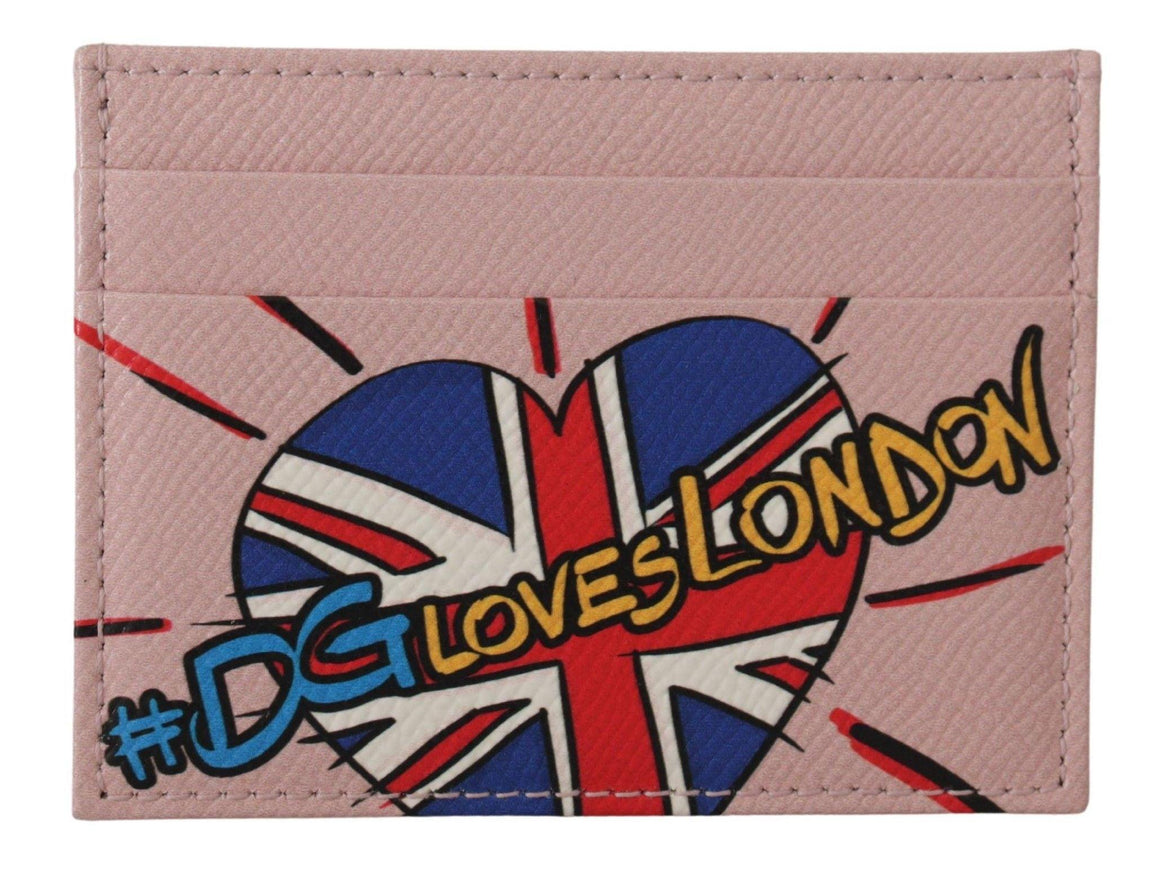 Dolce & Gabbana Pink Leather #DGLovesLondon Women Cardholder Case Wallet - Ellie Belle