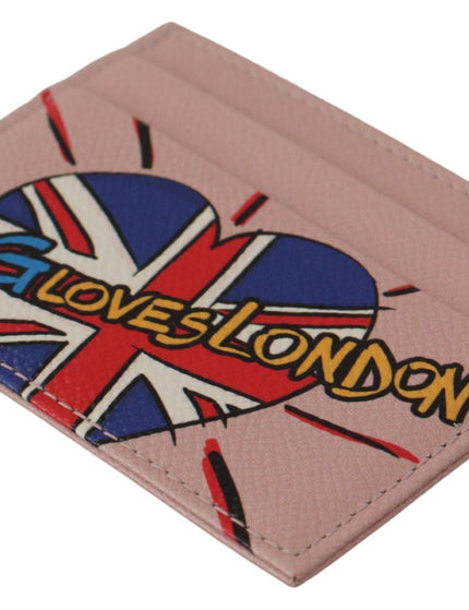 Dolce & Gabbana Pink Leather #DGLovesLondon Women Cardholder Case Wallet - Ellie Belle