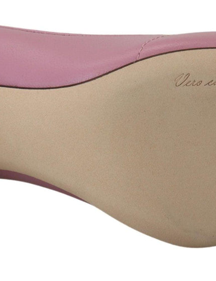 Dolce & Gabbana Pink Leather Heart DEVOTION Heels Pumps Shoes - Ellie Belle