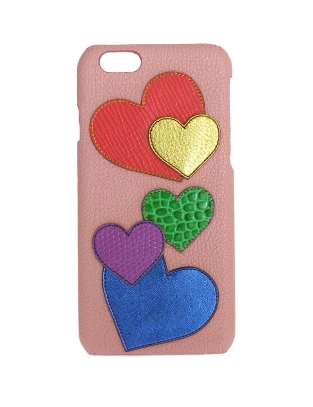 Dolce & Gabbana Pink Leather Heart Phone Cover - Ellie Belle