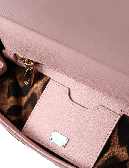 Dolce & Gabbana Pink Leather SICILY DG Family Motive Tote Shoulder Bag - Ellie Belle