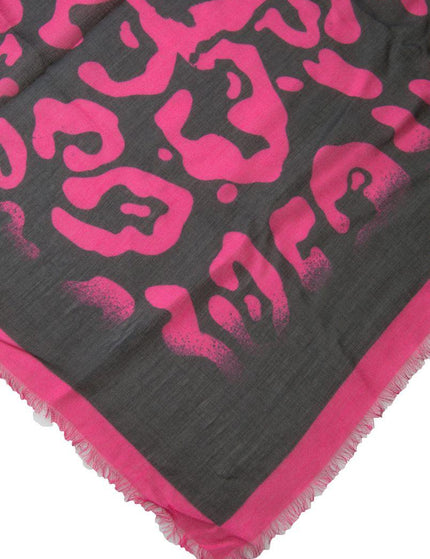 Dolce & Gabbana Pink Logo Print Shawl Modal Neck Wrap Scarf - Ellie Belle