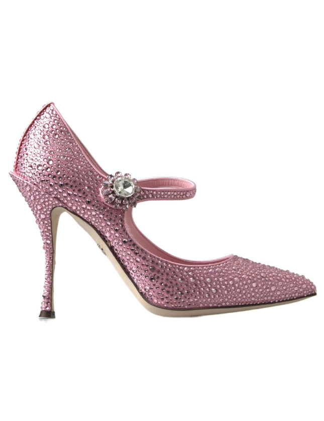 Dolce & Gabbana Pink Mary Jane Crystal Pumps High Heels Shoes - Ellie Belle
