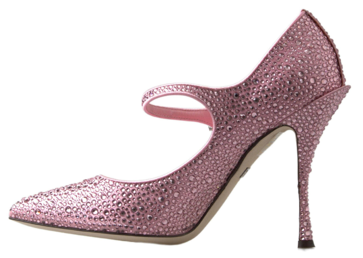 Dolce & Gabbana Pink Mary Jane Crystal Pumps High Heels Shoes - Ellie Belle