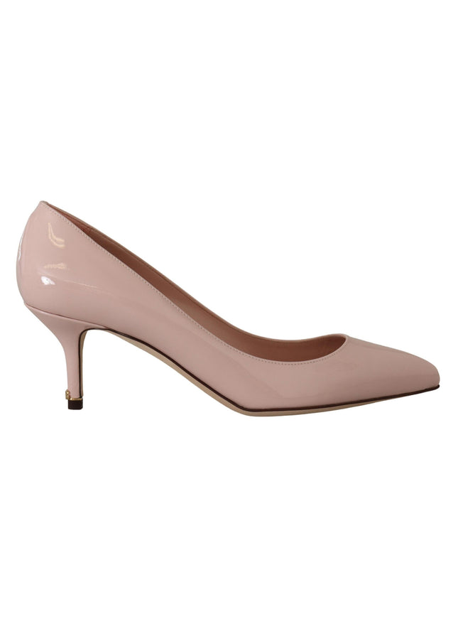 Dolce & Gabbana Pink Patent Leather Kitten Heels Pumps Shoes - Ellie Belle