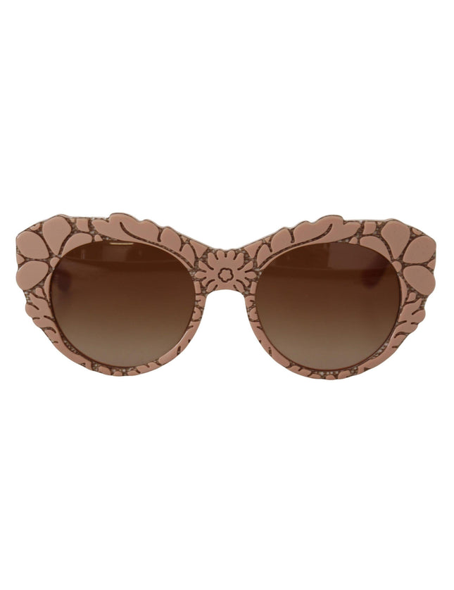 Dolce & Gabbana Pink Plastic Brocade Full Rim Eyewear DG4267 Sunglasses - Ellie Belle