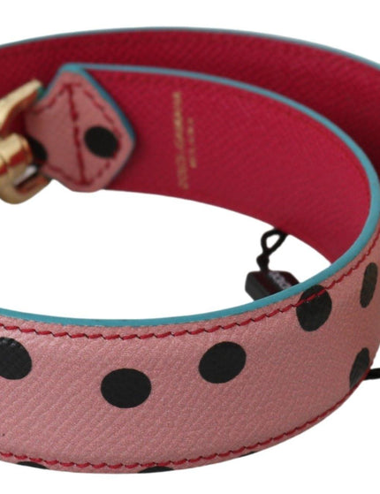 Dolce & Gabbana Pink Polka Dot Leather Shoulder Strap - Ellie Belle