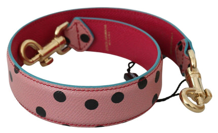Dolce & Gabbana Pink Polka Dot Leather Shoulder Strap - Ellie Belle