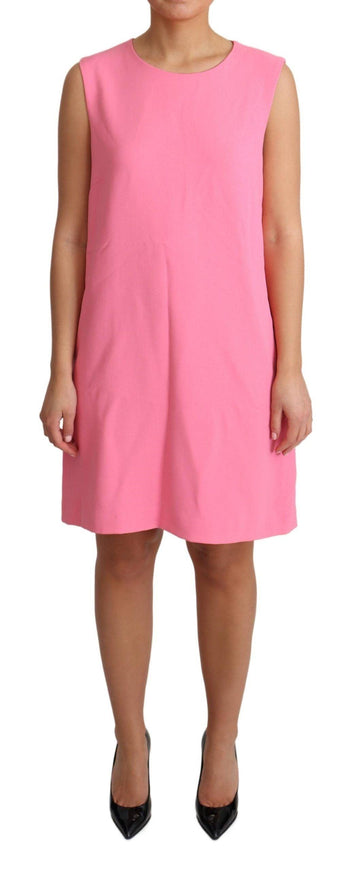 Dolce & Gabbana Pink Shift Sleeveless Knee Length Dress - Ellie Belle