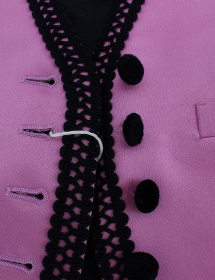 Dolce & Gabbana Pink Silk Button Front Torero Vest Top - Ellie Belle
