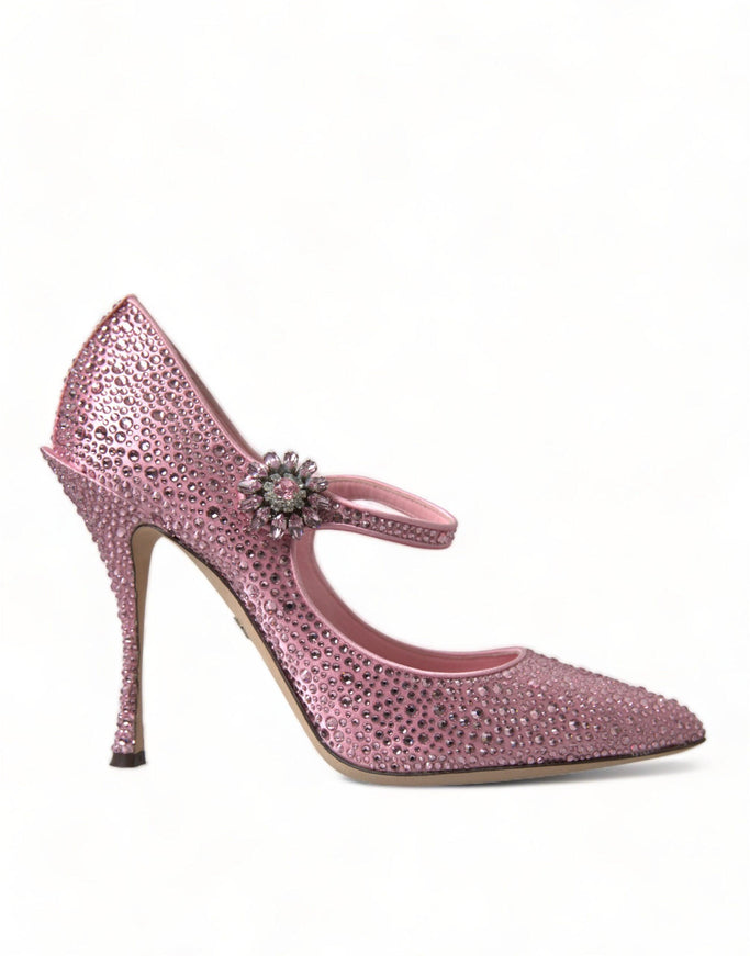 Dolce & Gabbana Pink Strass Crystal Heels Pumps Shoes - Ellie Belle