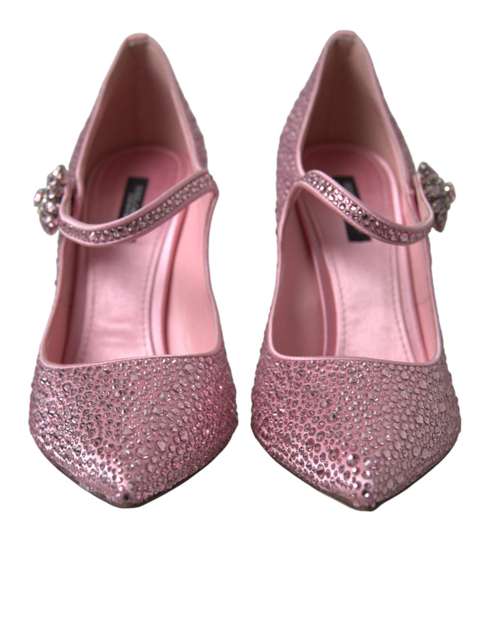 Dolce & Gabbana Pink Strass Crystal Heels Pumps Shoes - Ellie Belle