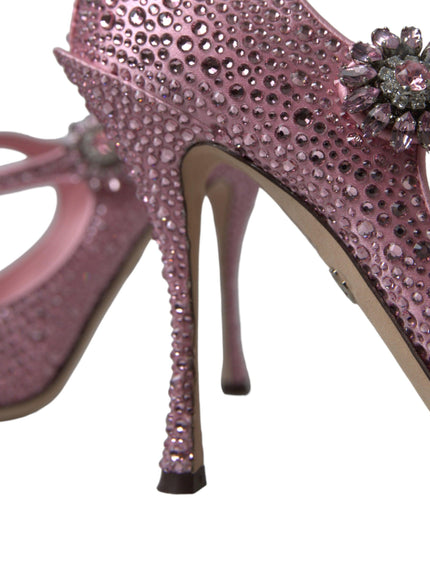 Dolce & Gabbana Pink Strass Crystal Heels Pumps Shoes - Ellie Belle