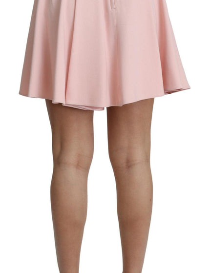 Dolce & Gabbana Pink Tuck Pleat Flare A-line Mini Rayon - Ellie Belle