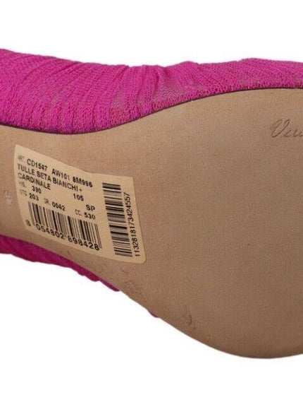 Dolce & Gabbana Pink Tulle Stiletto High Heels Pumps Shoes - Ellie Belle