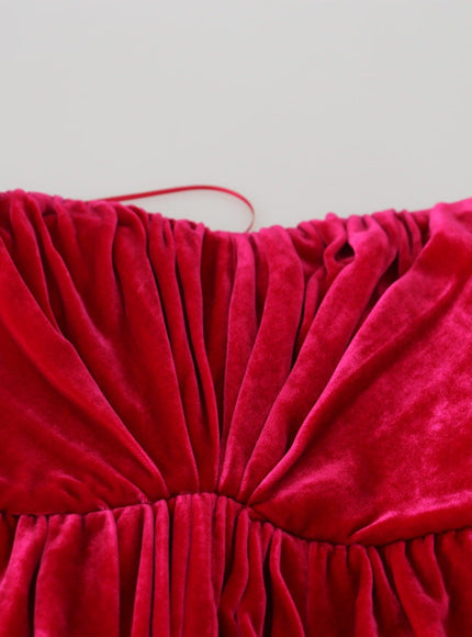 Dolce & Gabbana Pink Viscose Stretch Strapless A-line Dress - Ellie Belle