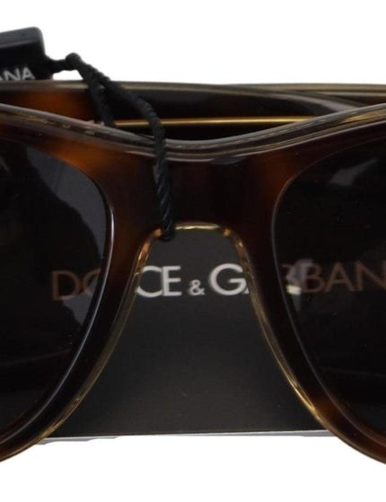 Dolce & Gabbana Plastic Full Rim Brown Mirror Lens DG4284 Sunglasses - Ellie Belle