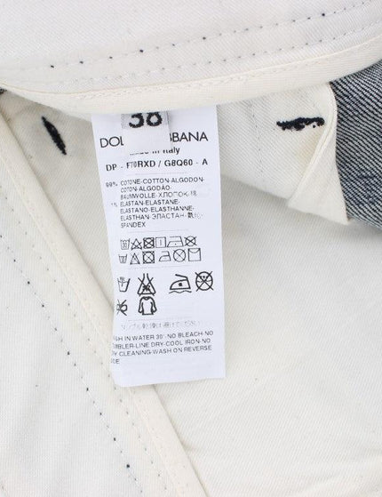 Dolce & Gabbana Polka Dotted Slim Capris Jeans