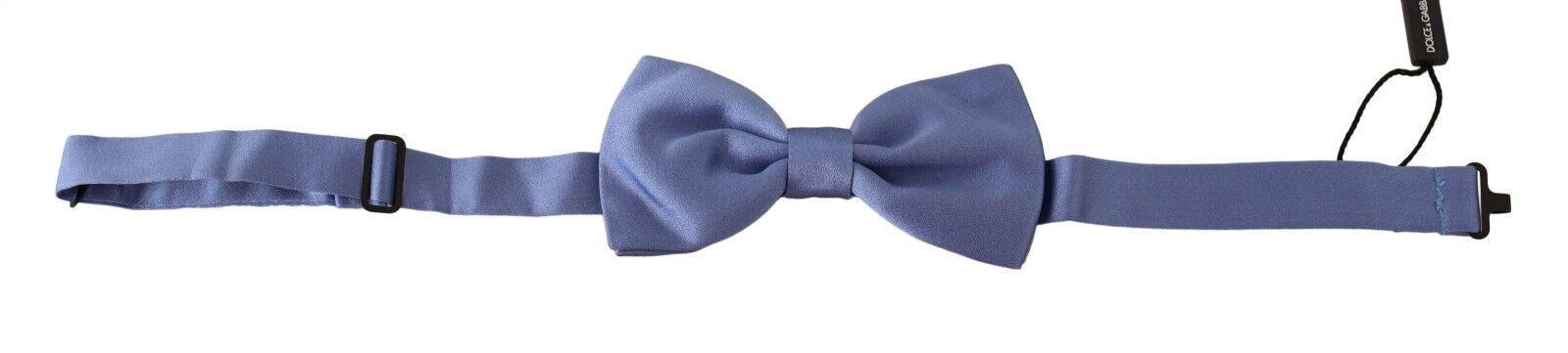 Dolce & Gabbana Purple 100% Silk Adjustable Neck Papillon Bow Tie - Ellie Belle