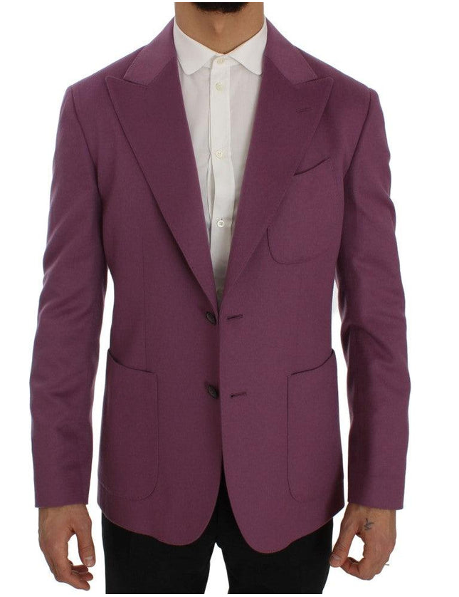 Dolce & Gabbana Purple Cashmere Slim Fit Blazer Jacket - Ellie Belle