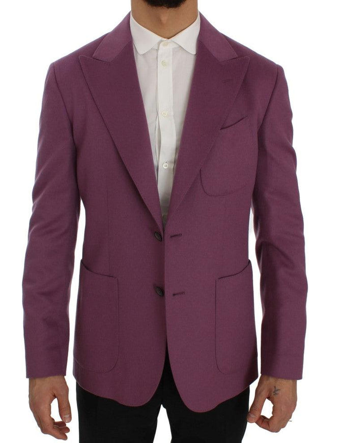 Dolce & Gabbana Purple Cashmere Slim Fit Blazer Jacket - Ellie Belle