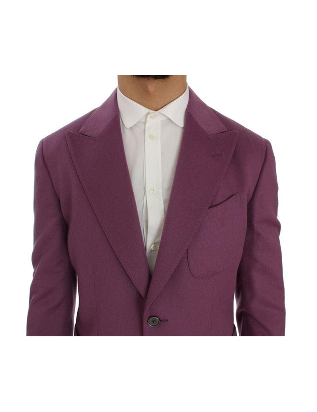 Dolce & Gabbana Purple Cashmere Slim Fit Blazer Jacket - Ellie Belle