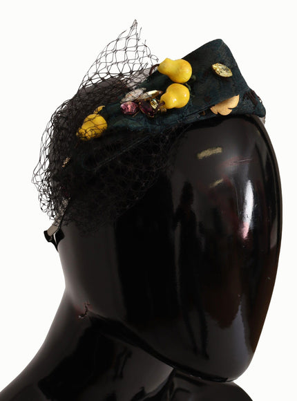 Dolce & Gabbana Purple Crystal Diadem Headband Lemons Sicily Tiara - Ellie Belle