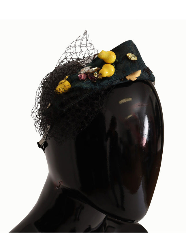 Dolce & Gabbana Purple Crystal Diadem Headband Lemons Sicily Tiara - Ellie Belle