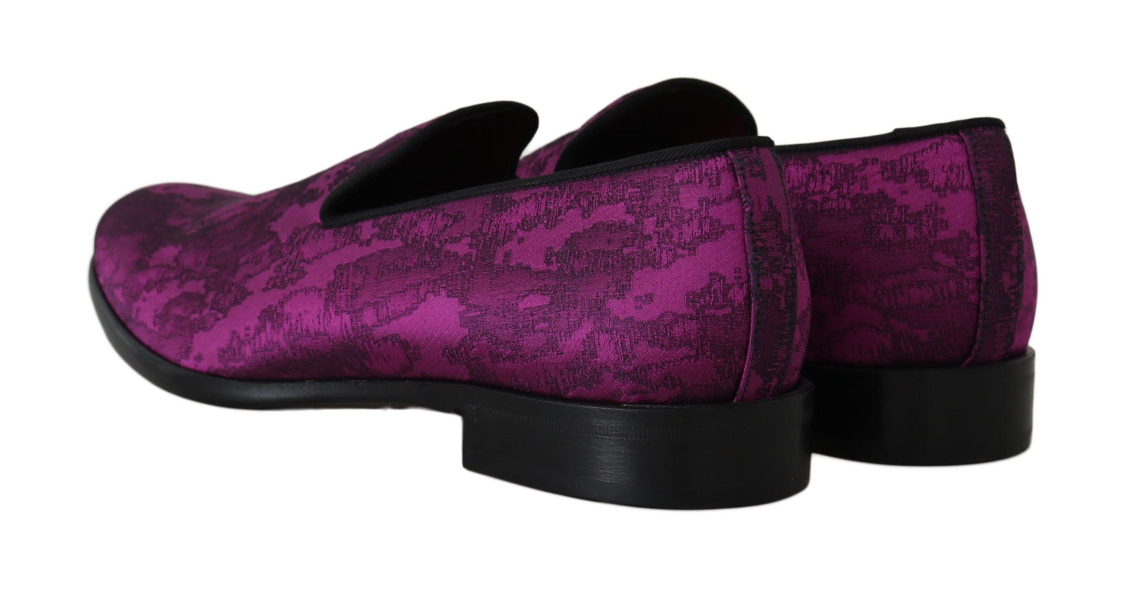 Dolce & Gabbana Purple Jacquard Loafers Dress Formal Shoes - Ellie Belle