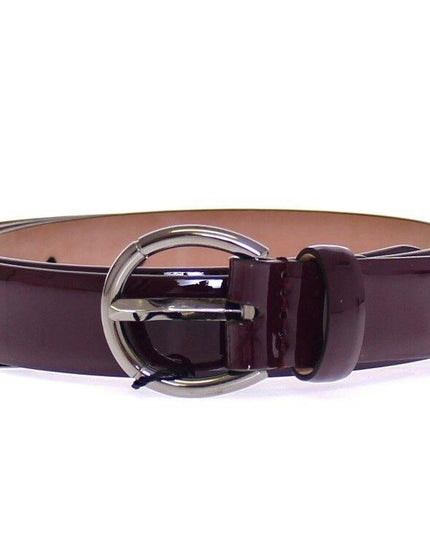 Dolce & Gabbana Purple Leather Logo Cintura Belt - Ellie Belle
