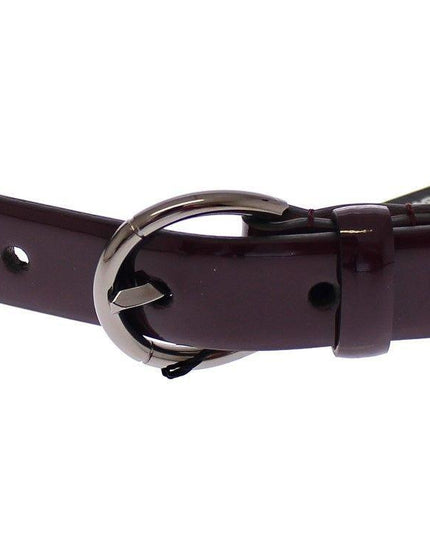 Dolce & Gabbana Purple Leather Logo Cintura Belt - Ellie Belle