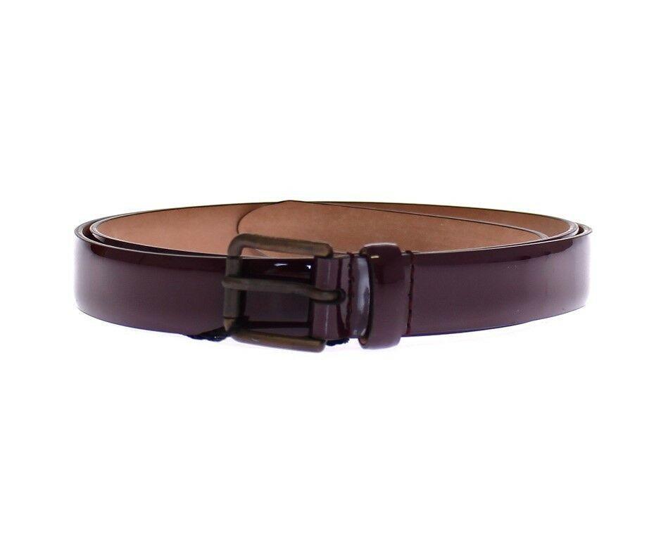 Dolce & Gabbana Purple Leather Logo Cintura Gürtel Belt - Ellie Belle